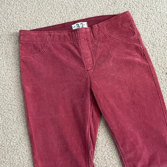 Free People Corduroy Pink Pull On Flare Pants Size 32 (flawed) - Picture 2 of 9